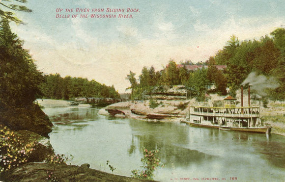 Up the River from Sliding Rock, Dells of the Wisconsin River, WI - Carey's Emporium