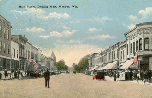 Main Street, Looking West, Waupun, WI - Carey's Emporium
