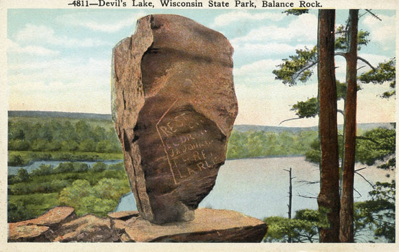 Balance Rock, Devil's Lake, Wisconsin State Park - Carey's Emporium
