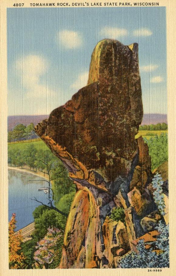 Tomahawk Rock, Devil's Lake State Park, WI - Carey's Emporium