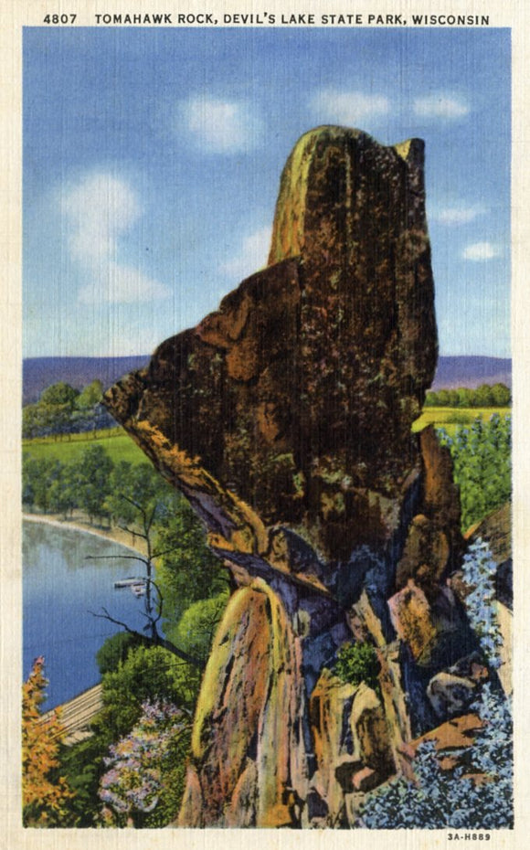 Tomahawk Rock, Devil's Lake State Park, WI - Carey's Emporium