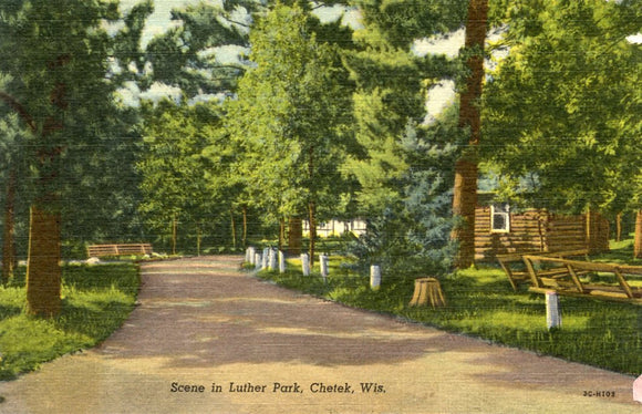 Scene in Luther Park, Chetek, WI - Carey's Emporium