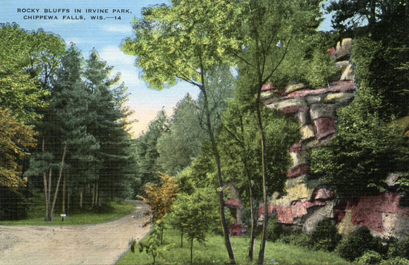 Rocky Bluffs in Irvine Park, Chippewa Falls, WI - Carey's Emporium