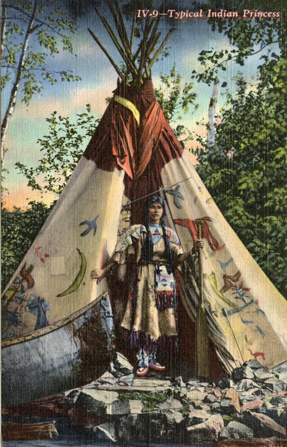 Typical Indian Princess, Greetings from Eau Claire, WI - Carey's Emporium