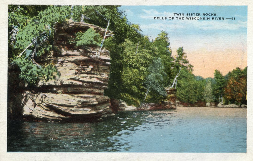 Twin Sister Rocks, Dells of the Wisconsin River, WI [Postcard] – Carey ...