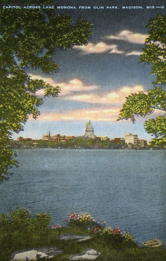 Capitol Across Lake Monona from Olin Park, Madison, WI - Carey's Emporium