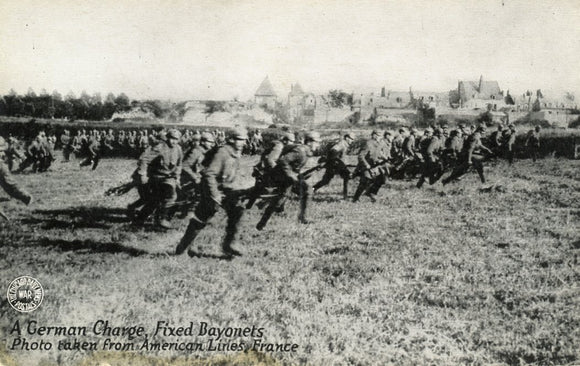 A German Charge, Fixed Bayonets, Photo Taken from American Lines, France - Carey's Emporium