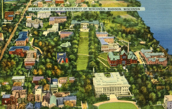 Aeroplane View of University of Wisconsin, Madison, WI - Carey's Emporium