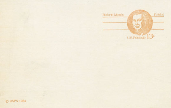 U. S. Postal Card Thirteen Cents - Carey's Emporium