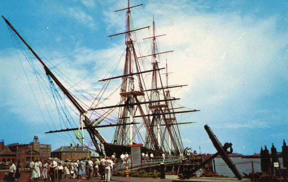 Sightseers Boarding the Historic Constitution, Old Ironsides at Charlestown Navy Yard, Boston MA - Carey's Emporium