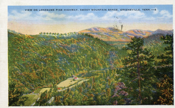 View on Lonesome Pine Highway, Smokey Mountain Range, Greeneville, TN - Carey's Emporium