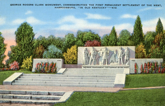 George Rogers Clark Monument, Commemorating the First Permanent Settlement of the West, Harrodsburg, KY - Carey's Emporium