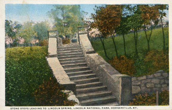 Stone Steps Leading to Lincoln Spring, Lincoln National Park, Hodgenville, KY - Carey's Emporium