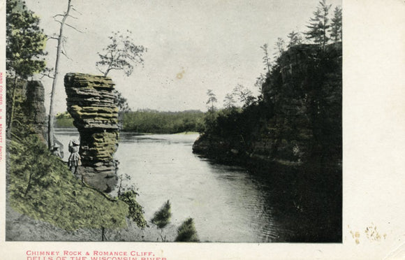 Chimney Rock and Romance Cliff, Dells of the Wisconsin River, WI - Carey's Emporium