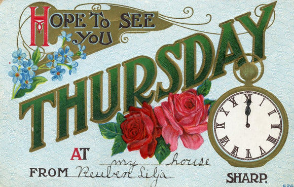 Hope to See You Thursday Noon Sharp - Carey's Emporium