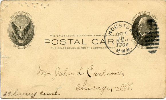 U. S. Postal Card One Cent - Carey's Emporium