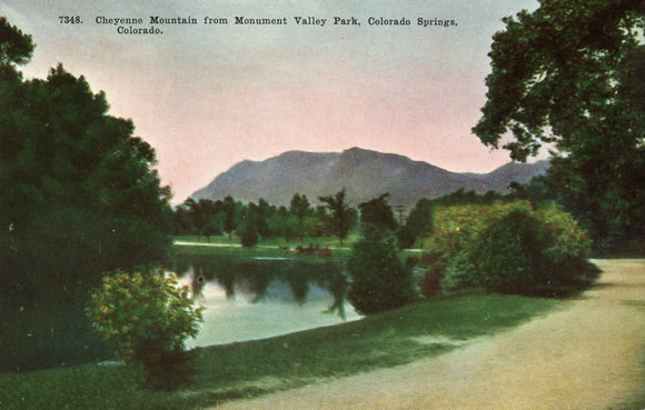 Cheyenne Mountain from Monument Valley Park, Colorado Springs, CO - Carey's Emporium