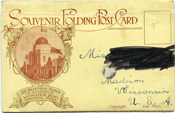 22 Beautiful Views of Sydney's Wonder Zoo Taronga Park Souvenir Folder - Carey's Emporium