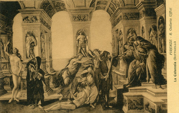 R. Galleria Uffizi, la Calunnia (Botticelli), Firenze - Carey's Emporium