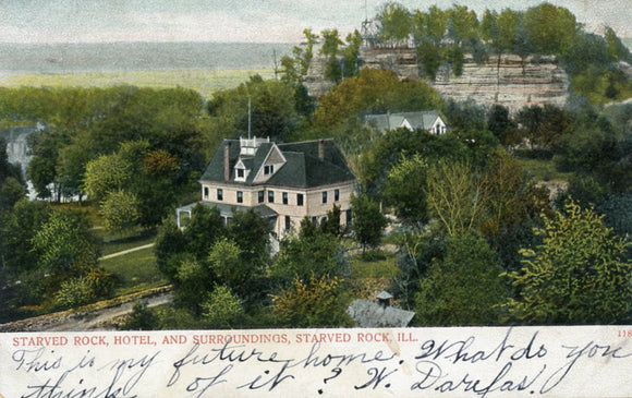 Starved Rock Hotel, and Surroundings, Starved Rock, IL - Carey's Emporium