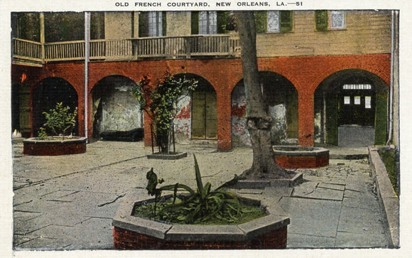 Old French Courtyard, New Orleans, LA - Carey's Emporium