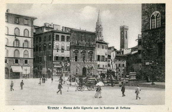 Piazza della Signoria con la Fontana di Nettuno, Firenze - Carey's Emporium