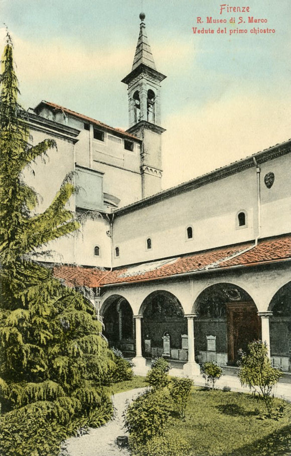 R. Museo di S. Marco, Veduta del primo chiostro, Firenze - Carey's Emporium