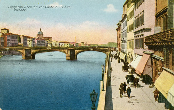 Lungarno Acciaioli col Ponte S. Trinita, Firenze - Carey's Emporium