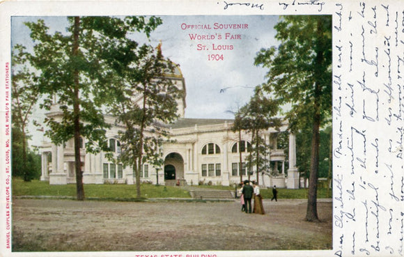 Texas State Building, Official Souvenir, World's Fair, St. Louis, 1904 - Carey's Emporium