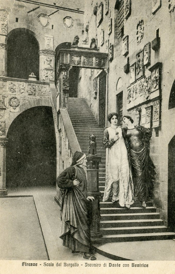 Scala del Bargello, Inconiro di Dante con Beatrice, Firenze - Carey's Emporium