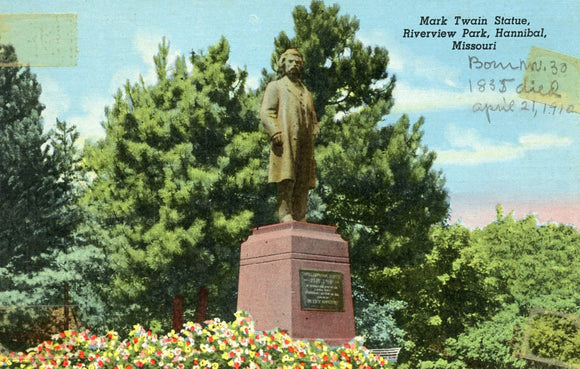 Mark Twain Statue, Riverview Park, Hannibal, MO - Carey's Emporium