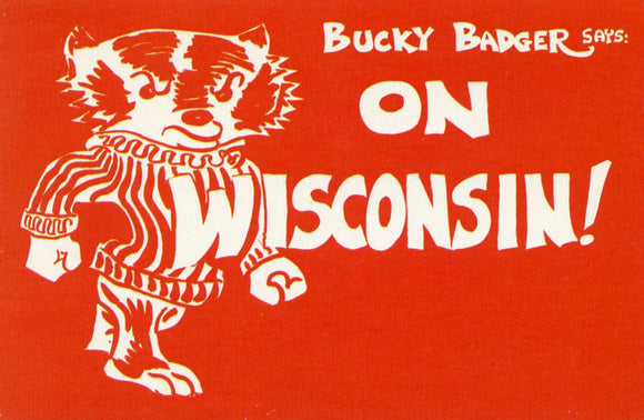 Bucky Badger says: On Wisconsin! - Carey's Emporium
