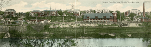 Birdseye View of the Iowa University, Iowa City, IA - Carey's Emporium