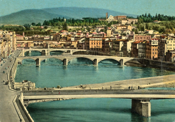 View of the Bridges and the Hill of St. Miniato, Florence - Carey's Emporium