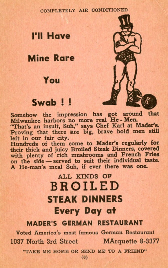 Mader's German Restaurant, 1037 N. Third Street, Milwaukee, WI