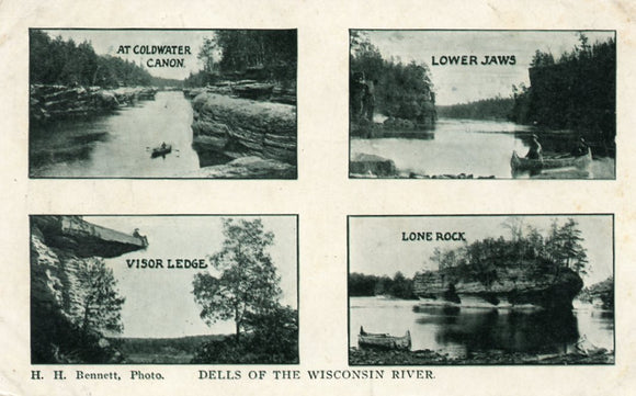 At Coldwater Canon, Lower Jaws, Visor Ledge, Lone Rock, Dells of the Wisconsin River, WI