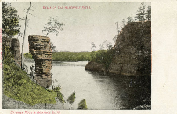 Chimney Rock and Romance Cliff, Dells of the Wisconsin River, WI