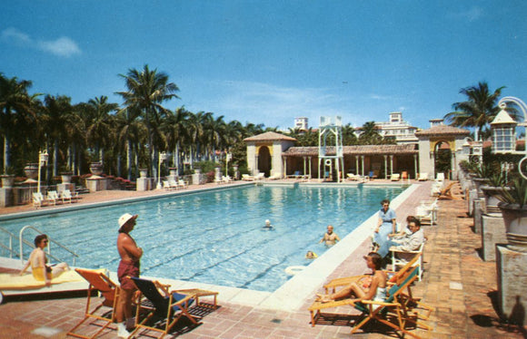 View of the Beautiful Garden Pool at the Boca Raton Hotel and Club
