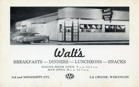 Walt's, Breakfasts, Dinners, Luncheons, Snacks, La Crosse, WI