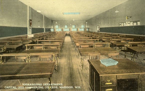 Bookkeeping Department, Capital City Commercial College, Madison, WI - Carey's Emporium