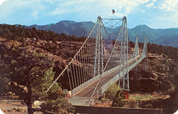 The World's Highest Bridge, Spanning the Famed Royal Gorge at Canon City, CO - Carey's Emporium