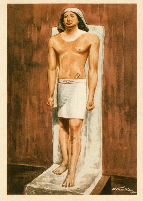 Limestone Statue of Renofre, High Priest of Heliopolis, Found in a Vth Dynastry Mastaba at Sakkara - Carey's Emporium