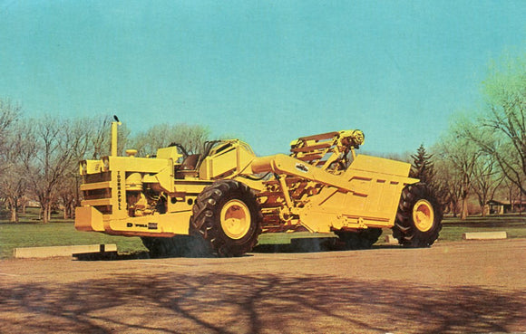 A Handcock 10E2 Elevating Scraper is Shown Mounted on the D Tournapull Tractor - Carey's Emporium
