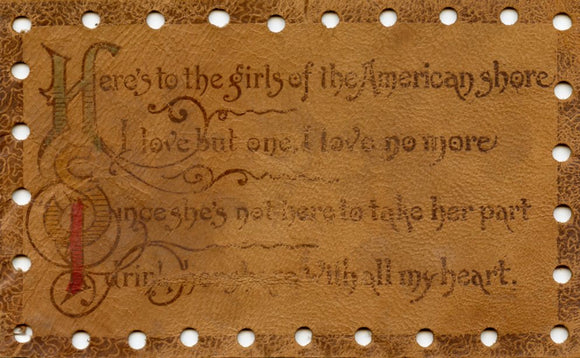 Here's to the Girls of the American Shore Leather Postcard - Carey's Emporium