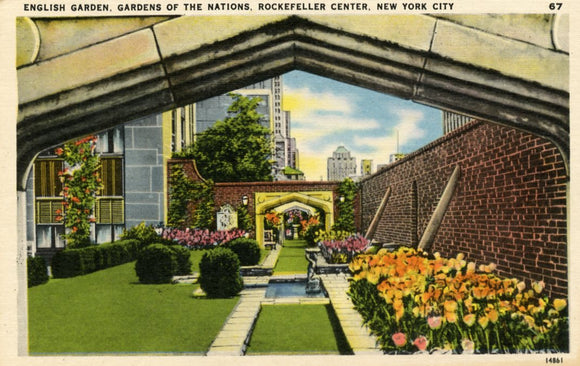 English Garden, Gardens of the Nations, Rockefeller Center, New York City, NY - Carey's Emporium