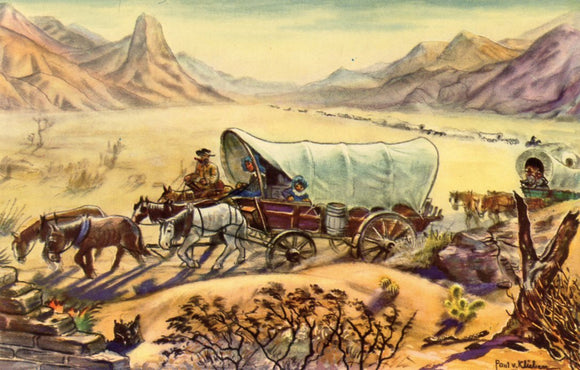 Covered Wagon Diorama, Ghost Town, Knott's Berry Farm, Buena Park, CA - Carey's Emporium