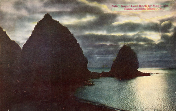 Sugar Loaf Rock by Moonlight, Santa Catalina Island, CA - Carey's Emporium