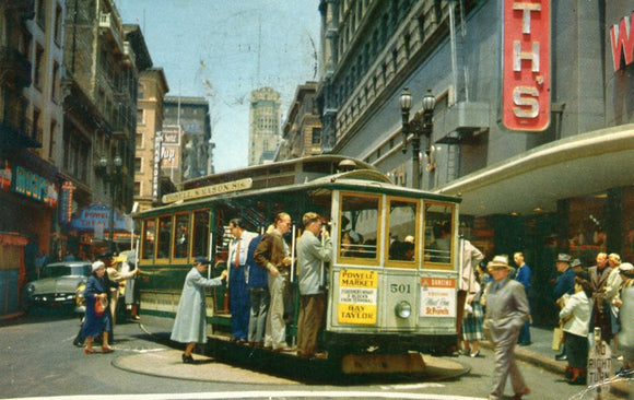 Cable Car on Turntable, San Francisco, CA - Carey's Emporium