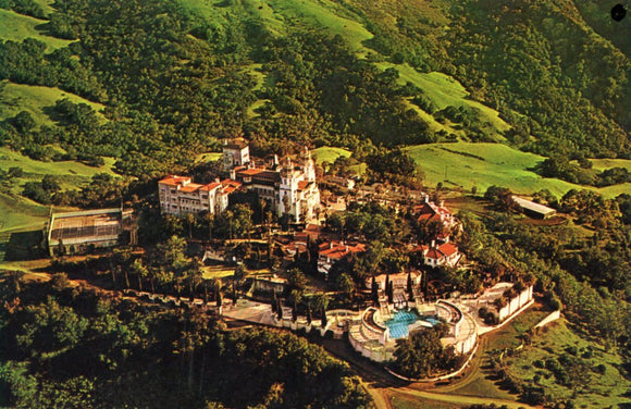 Aeral View of Hearst Castle and Grounds, San Simeon, CA - Carey's Emporium