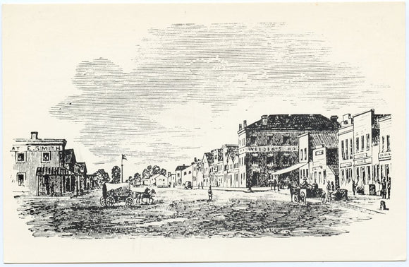 View of Wisconsin Avenue In 1856, Looking towards lake - Carey's Emporium